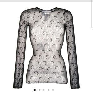 Marine Serre Cropped Moonn Mesh Top